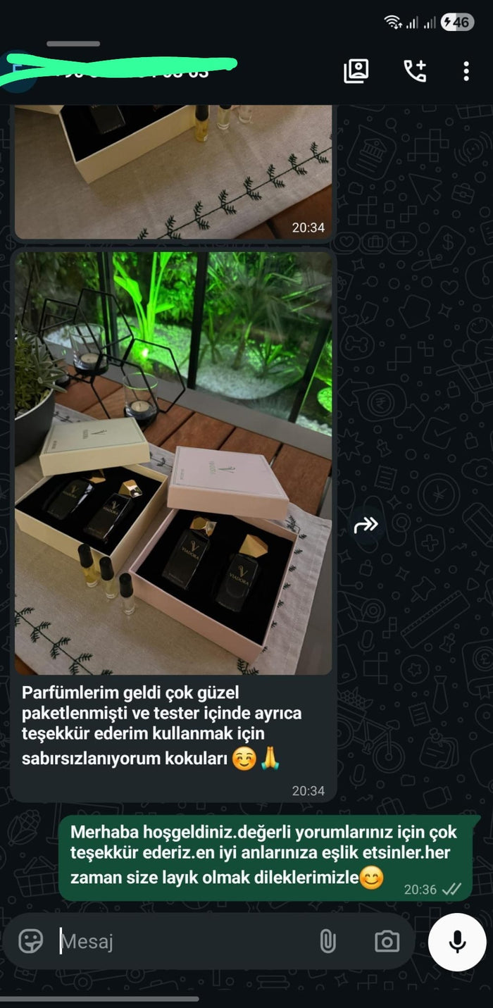 Müşteri WhatsApp yazışması