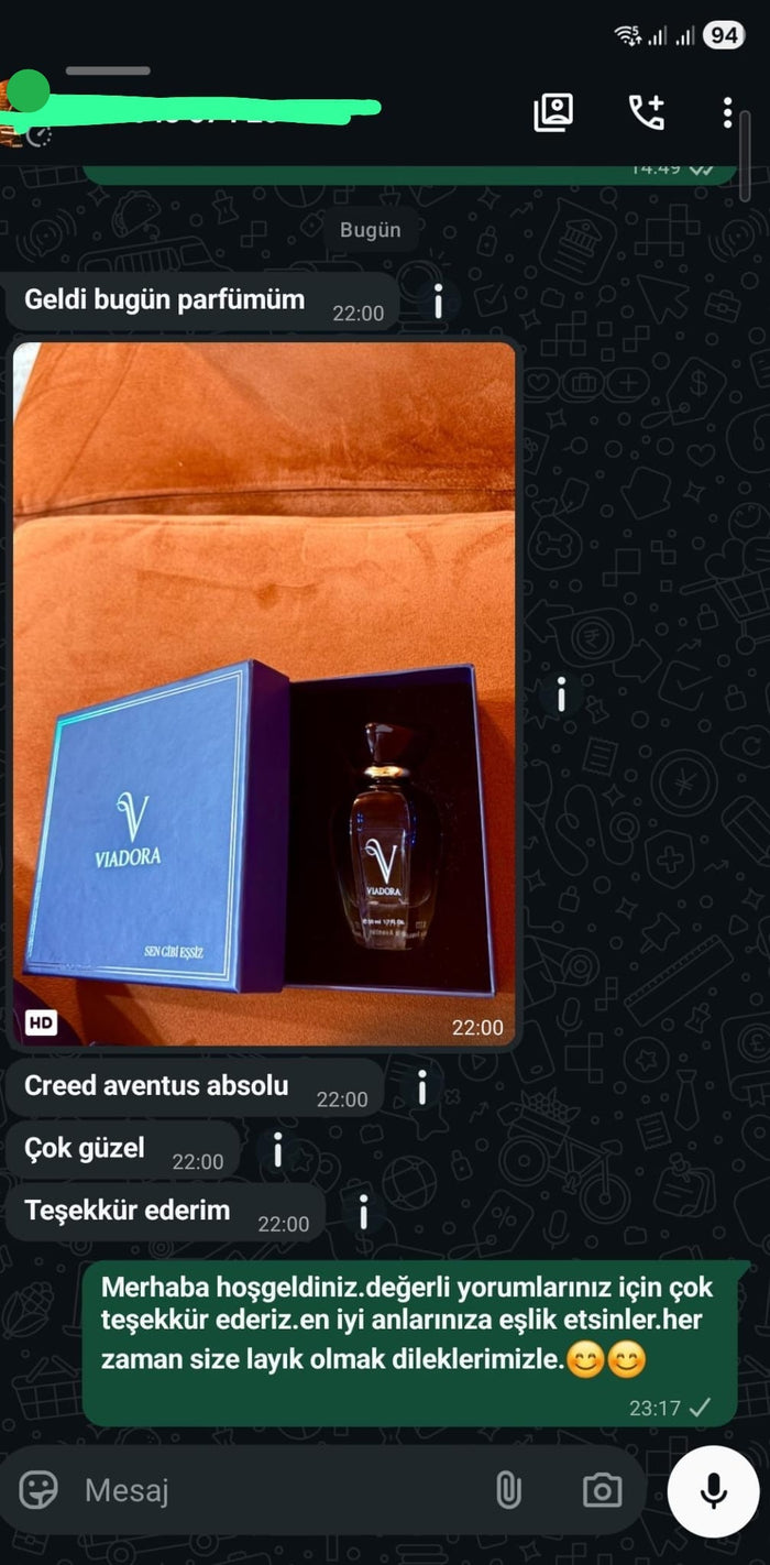 Müşteri WhatsApp yazışması