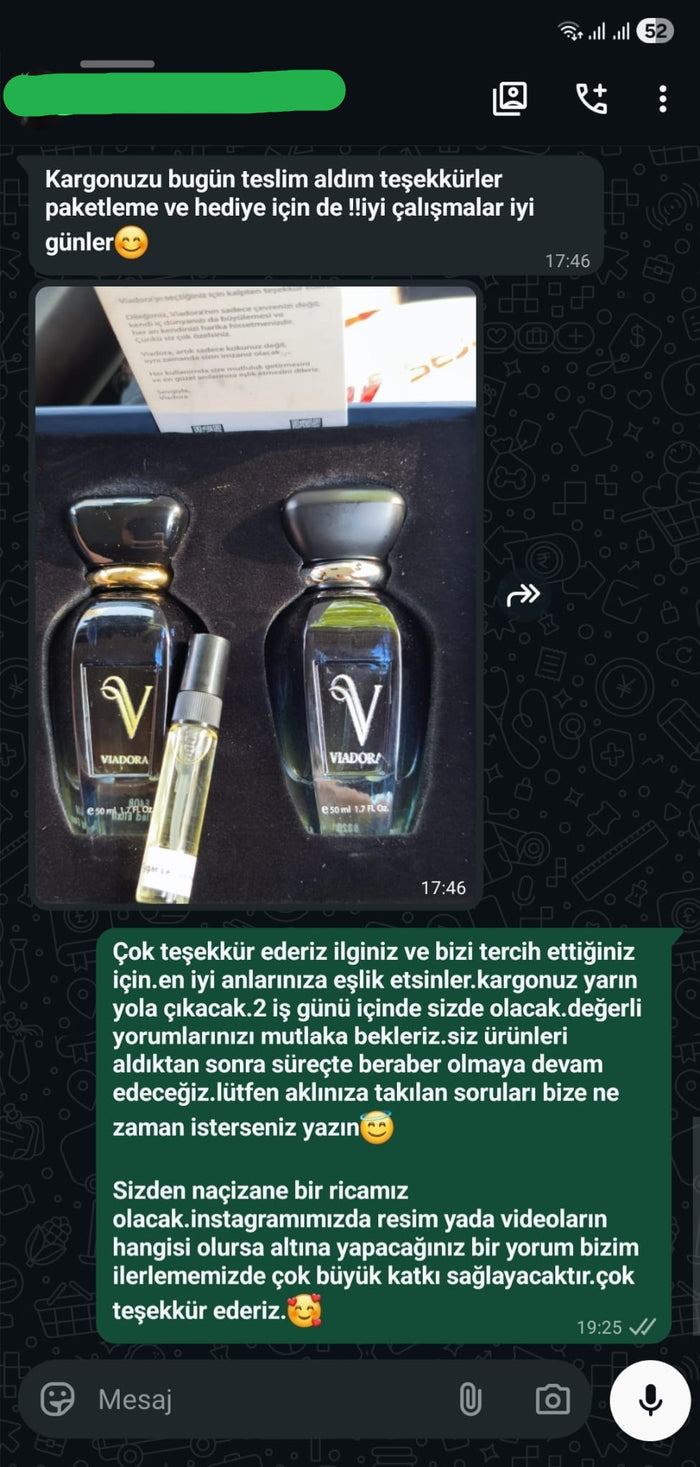 Müşteri WhatsApp yazışması