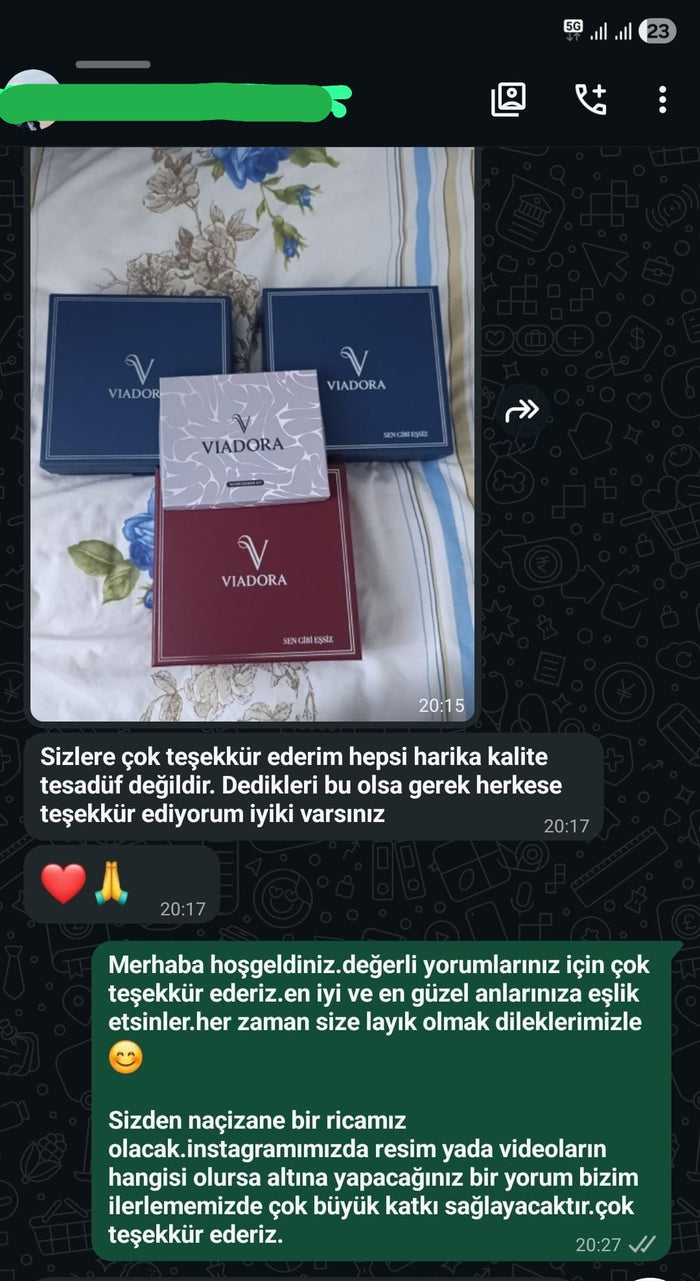 Müşteri WhatsApp yazışması