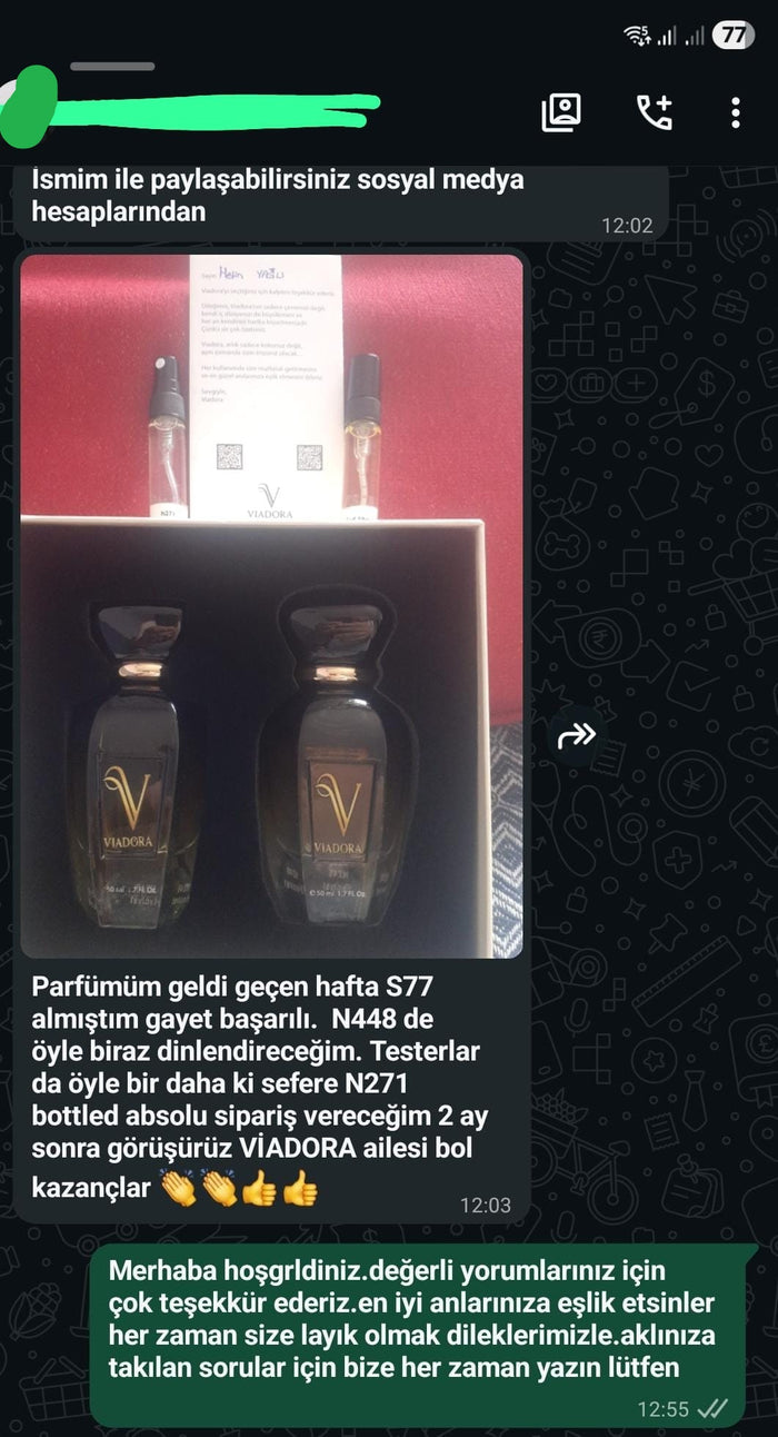 Müşteri WhatsApp yazışması