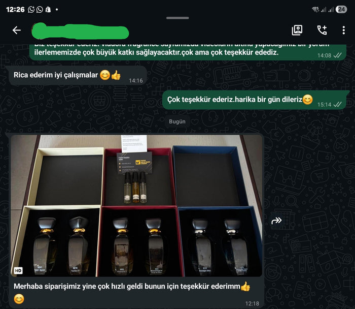 Müşteri WhatsApp yazışması