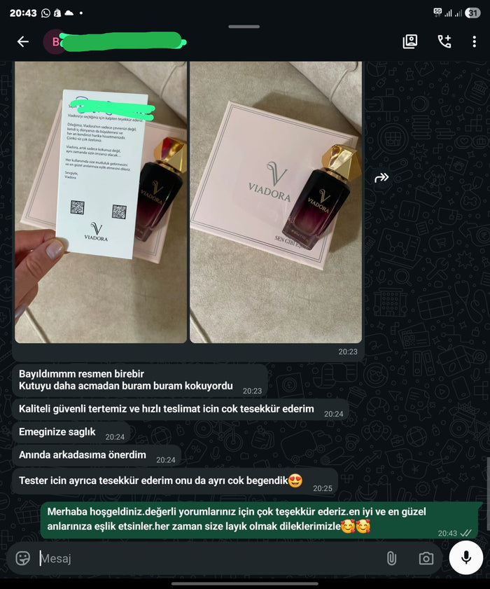 Müşteri WhatsApp yazışması