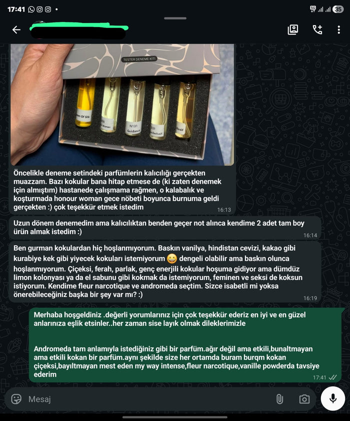 Müşteri WhatsApp yazışması