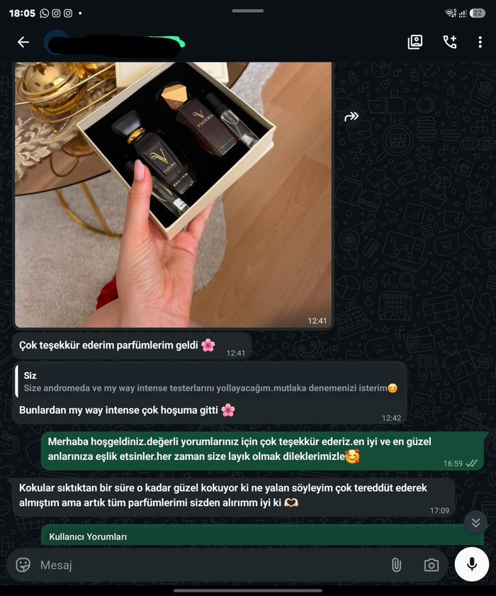 Müşteri WhatsApp yazışması