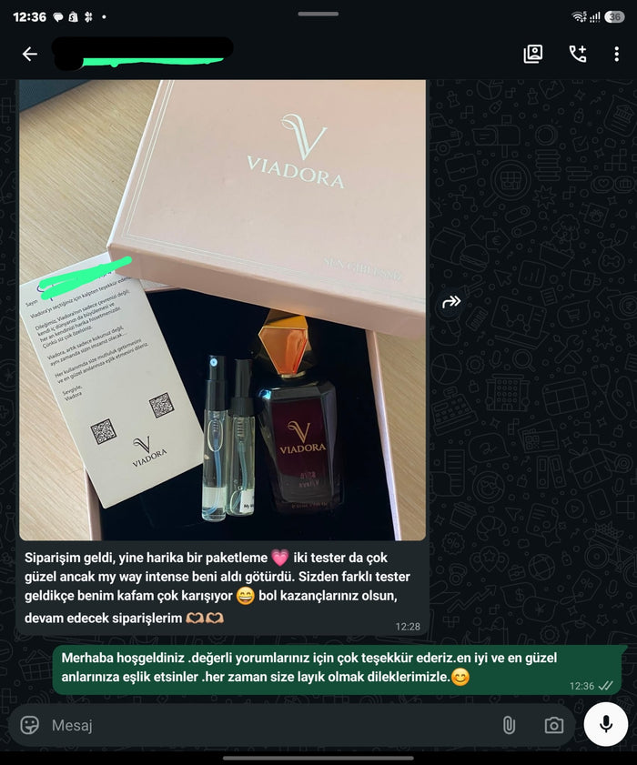 Müşteri WhatsApp yazışması