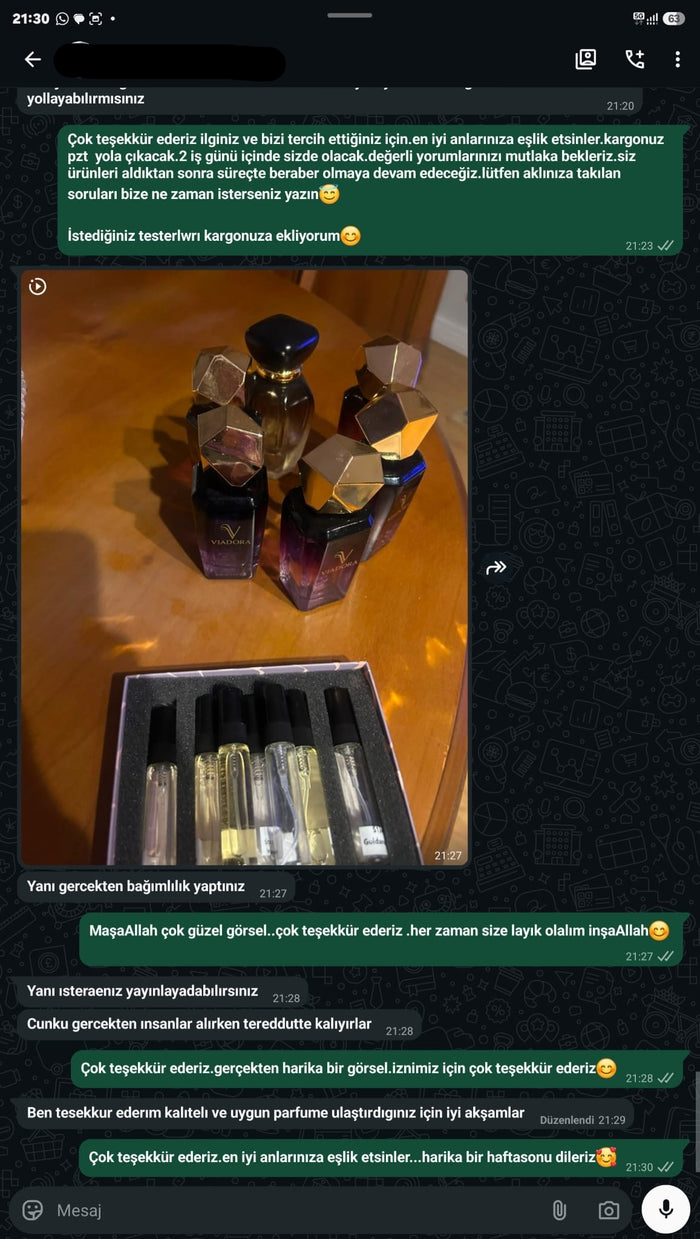 Müşteri WhatsApp yazışması