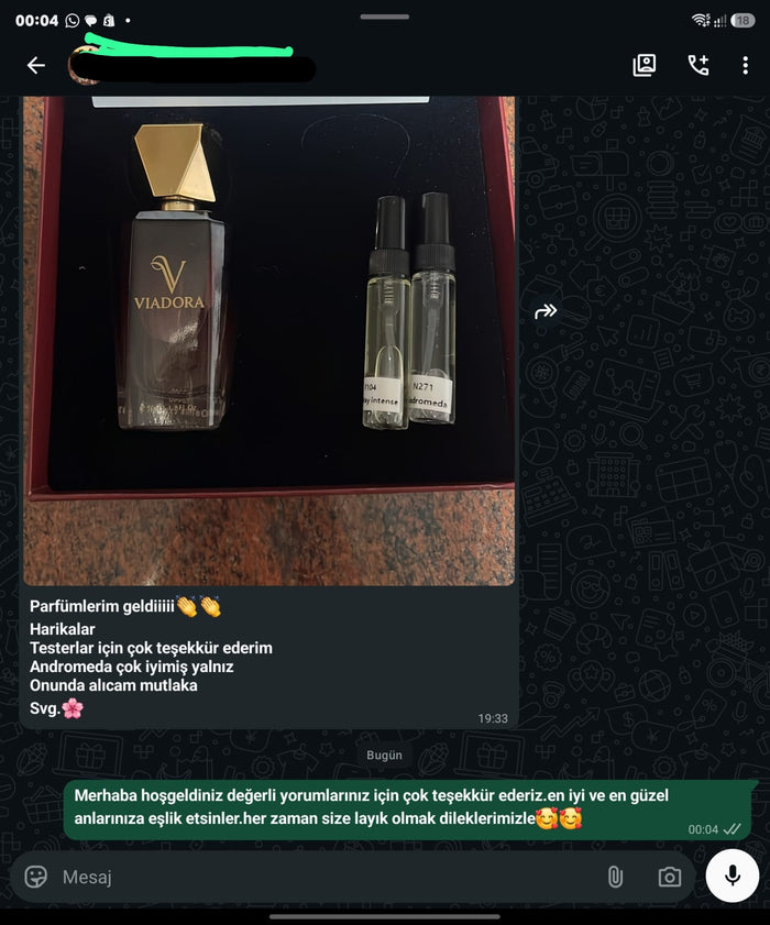 Müşteri WhatsApp yazışması