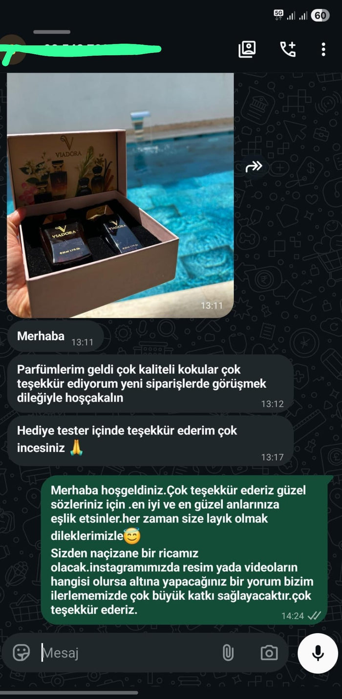Müşteri WhatsApp yazışması