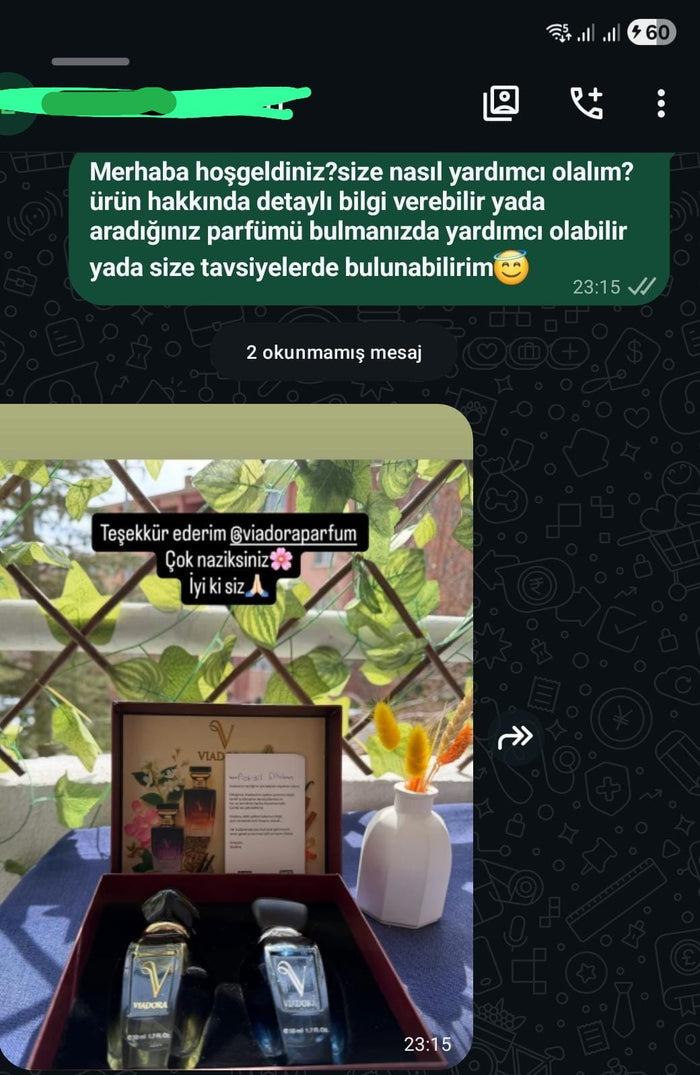 Müşteri WhatsApp yazışması